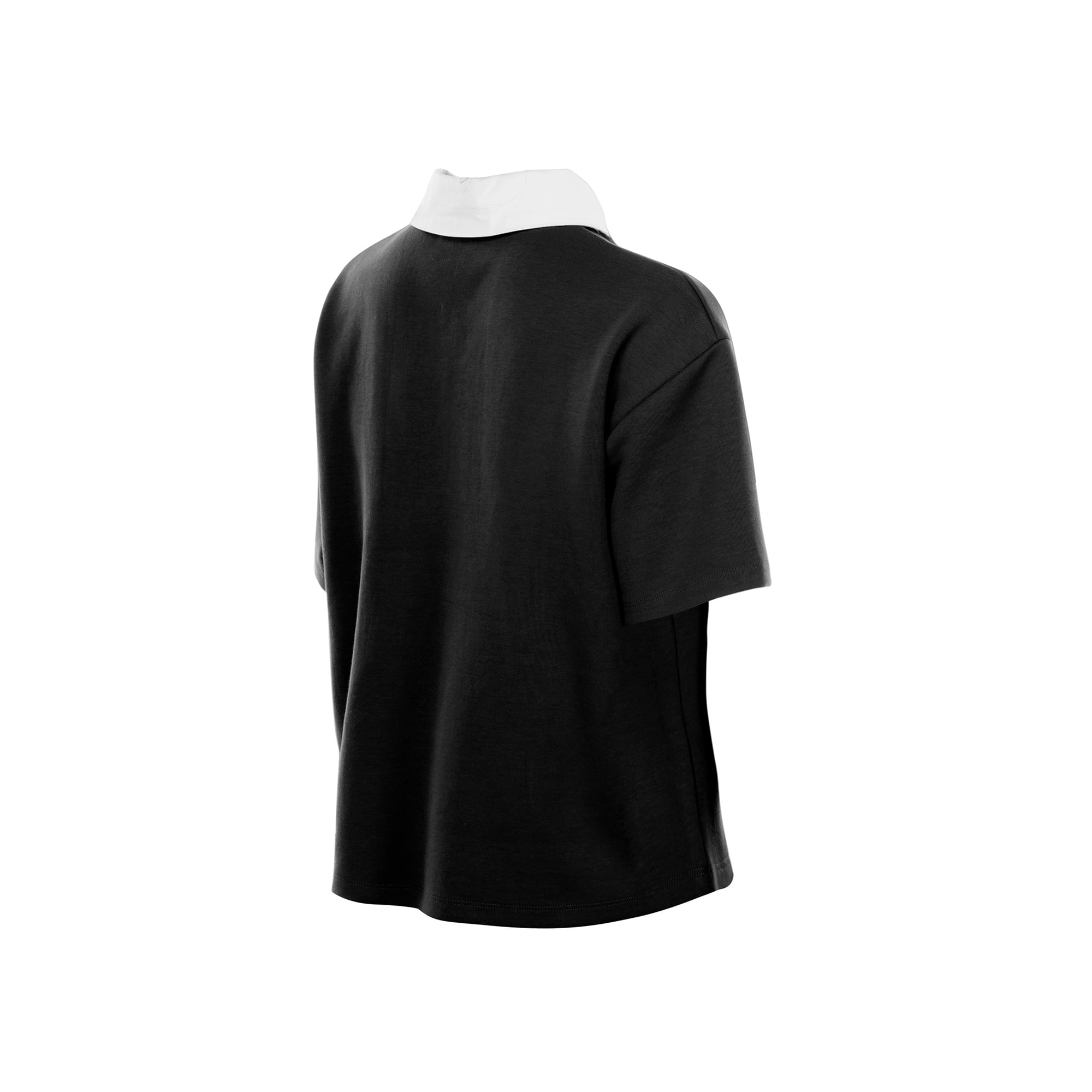 Women's New Era Black York Liberty Throwback Boxy Cropped Polo