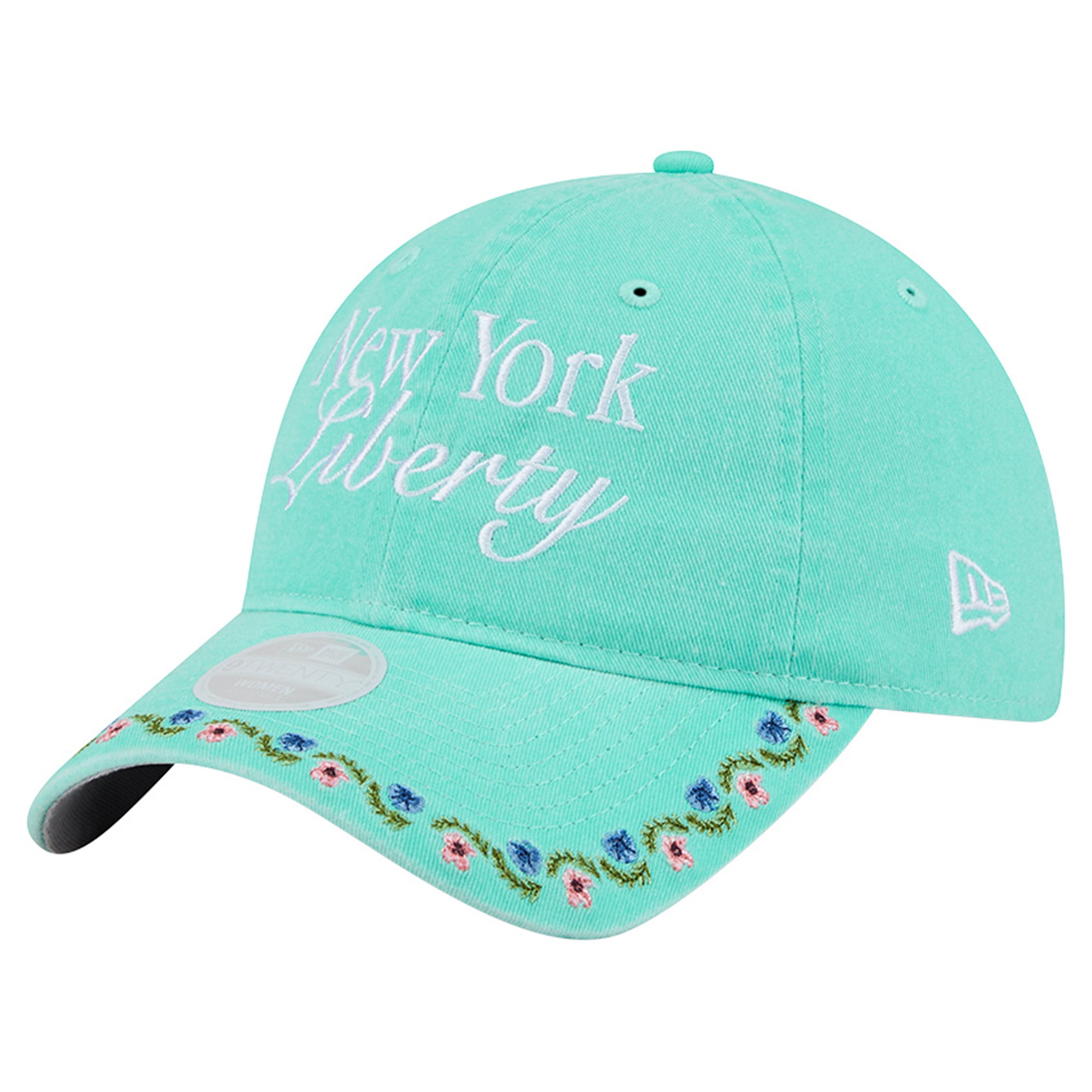 Women's New Era Mint New York Liberty Floral Casual Classic Adjustable Hat