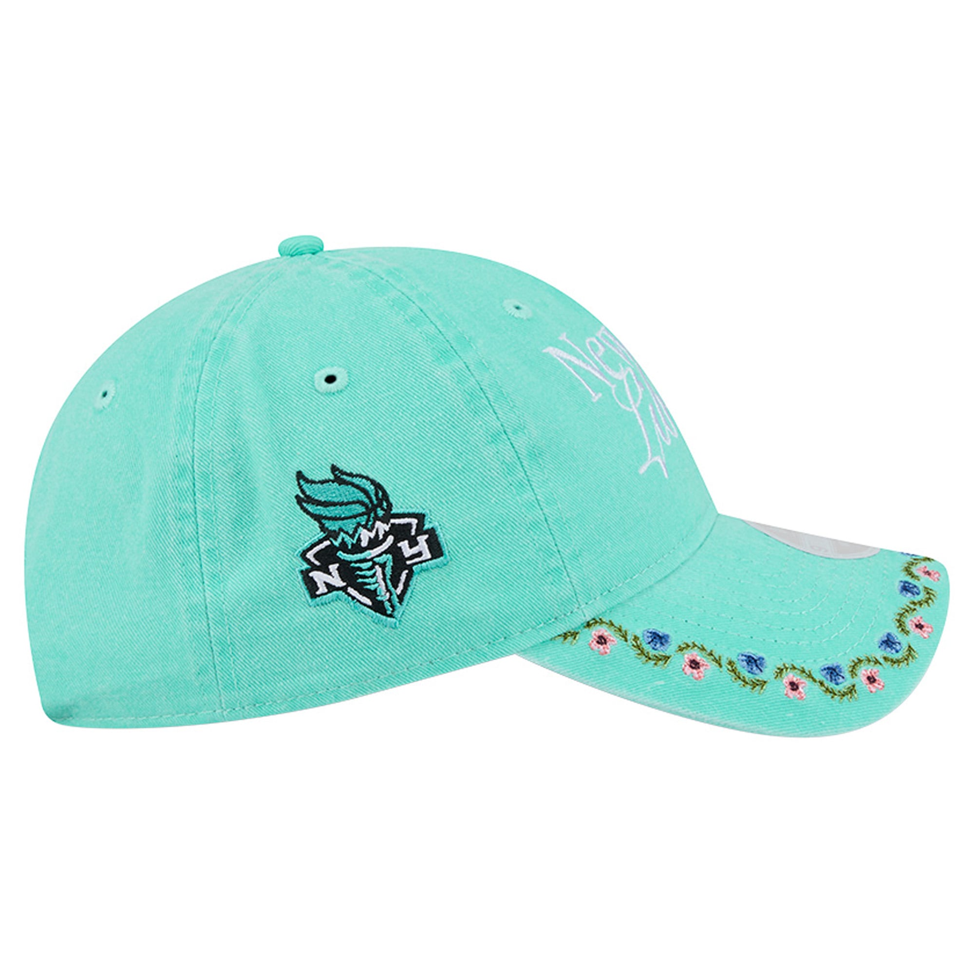 Women's New Era Mint New York Liberty Floral Casual Classic Adjustable Hat