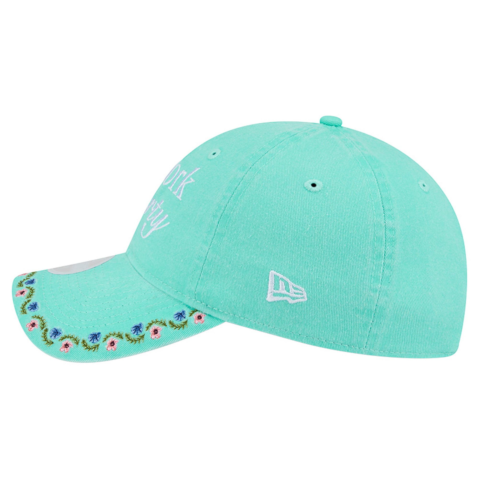 Women's New Era Mint New York Liberty Floral Casual Classic Adjustable Hat