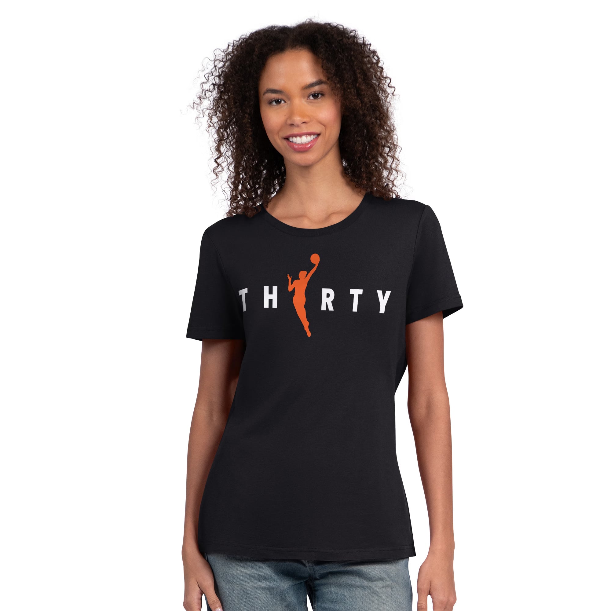 Women's Starter  Black New York Liberty WNBA 30th Anniversary Scoop Neck T-Shirt