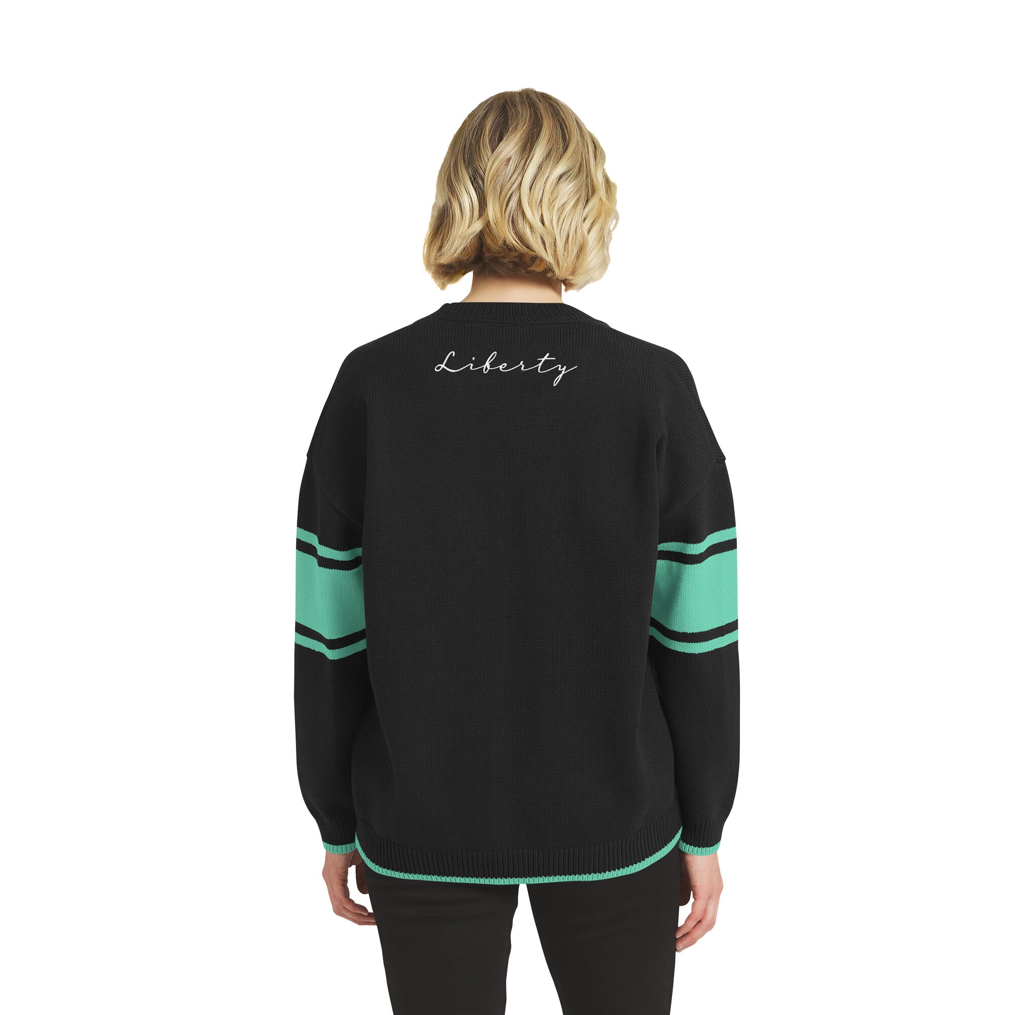 Gilet boutonné noir New York Liberty de la collection femme WEAR by Erin Andrews