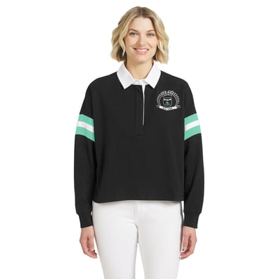 New York Liberty WEAR by Erin Andrews Women's Rugby Polo - Black
