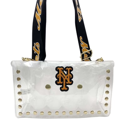  New York Mets FABGATING by Cuce  Crystal Clear Envelope Crossbody Bag
