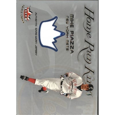 2002 Fleer Triple Crown Home Run Kings Game Used #10 Mike Piazza Jsy