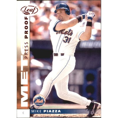2002 Leaf Press Proofs Red #86 Mike Piazza