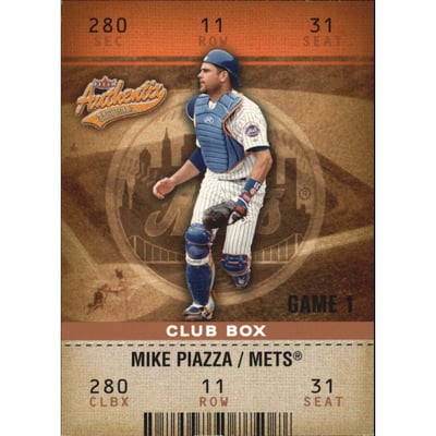 2003 Fleer Authentix Club Box #67 Mike Piazza