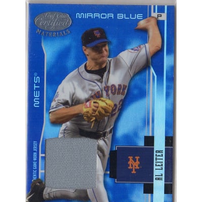2003 Leaf Certified Materials Mirror Blue Materials #118 Al Leiter Jsy/100