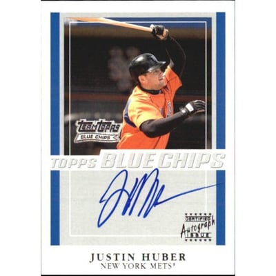 2003 Topps Blue Chips Autographs #JHU Justin Huber