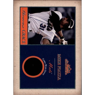 2004 Fleer Showcase Grace Game Used #MPI Mike Piazza Jsy