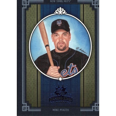 2005 Diamond Kings Framed Blue #363 Mike Piazza Mets