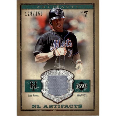 2006 Artifacts AL/NL Artifacts Green #JRN Jose Reyes Jsy/150