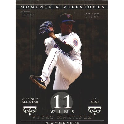 2007 Topps Moments and Milestones Black #141-11 Pedro Martinez/W 11