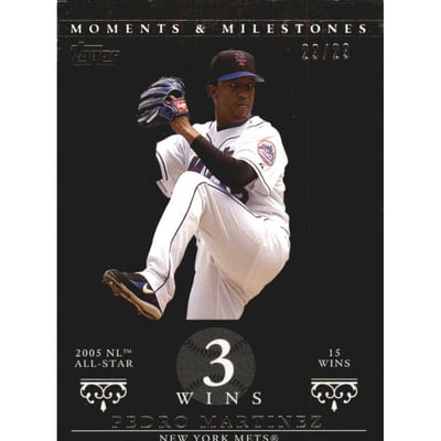 2007 Topps Moments and Milestones Black #141-3 Pedro Martinez/W 3
