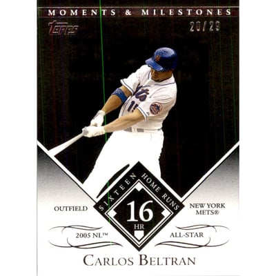 2007 Topps Moments and Milestones Black #159-16 Carlos Beltran/HR 16