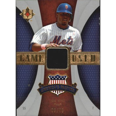 2007 Ultimate Collection America's Pastime Memorabilia #RE Jose Reyes/75