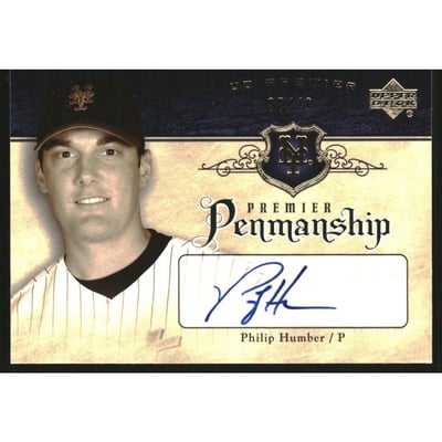 2007 Upper Deck Premier Penmanship Autographs Jersey Number #PH Philip Humber/49