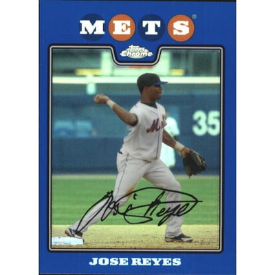 2008 Topps Chrome Blue Refractors #19 Jose Reyes