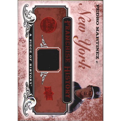 2008 UD A Piece of History Franchise History Jersey Red #FH32 Pedro Martinez