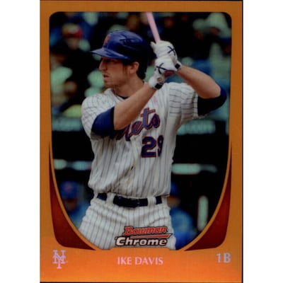 2011 Bowman Chrome Orange Refractors #60 Ike Davis