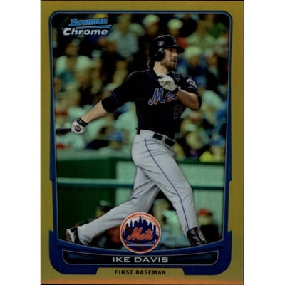 2012 Bowman Chrome Gold Refractors #102 Ike Davis