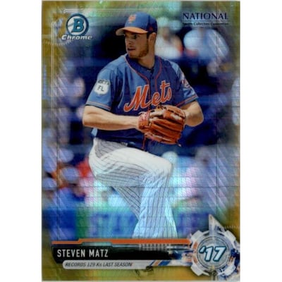 2017 Bowman Chrome National Convention Refractors Gold #BNRSM Steven Matz