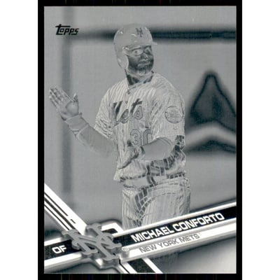 2017 Topps Black and White Negative #408 Michael Conforto