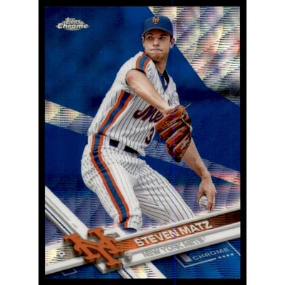 2017 Topps Chrome Blue Wave Refractors #110 Steven Matz