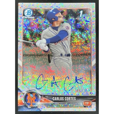 2018 Bowman Draft Chrome Pick Sparkles #CDA-CC Carlos Cortes RC Auto /71