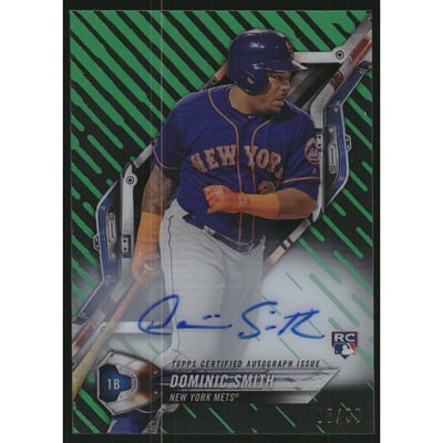 2018 Topps High Tek Autographs Green #HTDS Dominic Smith