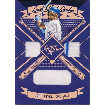 2019 Panini Leather and Lumber Leather and Lumber Triple Jersey Relics #28 Jose Reyes