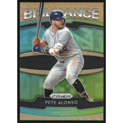 2020 Panini Prizm Brilliance Prizms Neon Orange #B3 Pete Alonso