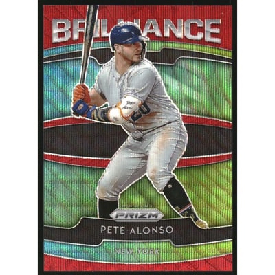 2020 Panini Prizm Brilliance Prizms Red Wave #B3 Pete Alonso