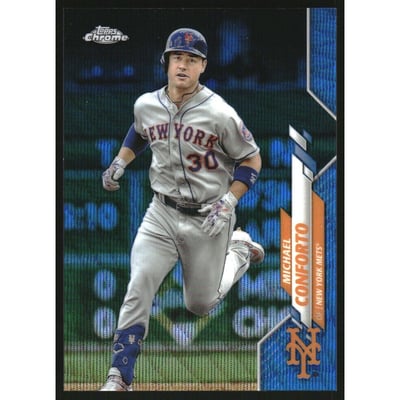 2020 Topps Chrome Blue Wave Refractors #35 Michael Conforto