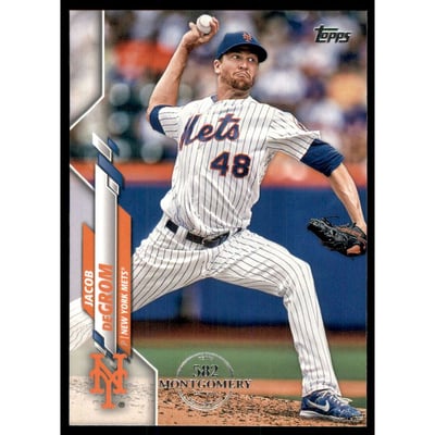2020 Topps Factory Set 582 Montgomery Club #332 Jacob deGrom