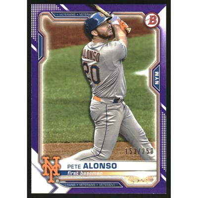 2021 Bowman Purple #86 Pete Alonso