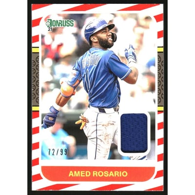 2021 Donruss Retro '87 Materials Red #87MAR Amed Rosario/99