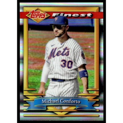 2021 Finest Flashbacks Refractors #74 Michael Conforto