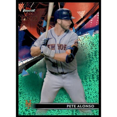 2021 Finest Green Speckle Refractors #29 Pete Alonso
