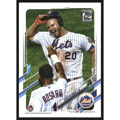 2021 Topps Base Set Photo Variations #84A Pete Alonso/taking helmet off