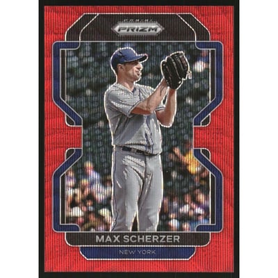 2022 Panini Prizm Prizms Red Wave #243 Max Scherzer T3