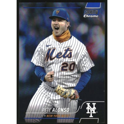 2022 Stadium Club Chrome Blue Refractors #216 Pete Alonso