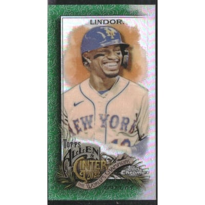 2022 Topps Allen and Ginter Chrome Mini Green Refractors #34 Francisco Lindor