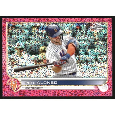 2022 Topps Chrome Magenta Speckle Refractors #209 Pete Alonso