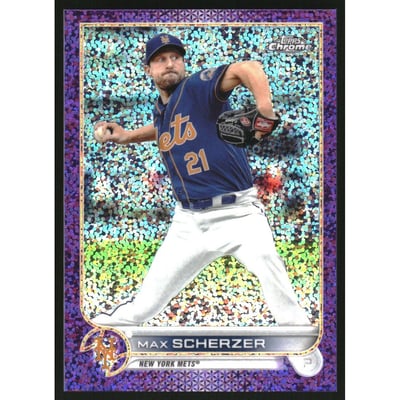 2022 Topps Chrome Purple Speckle Refractors #66 Max Scherzer