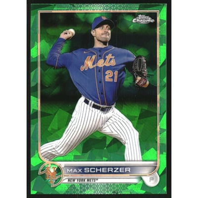 2022 Topps Chrome Update Sapphire Green Refractors #US1 Max Scherzer