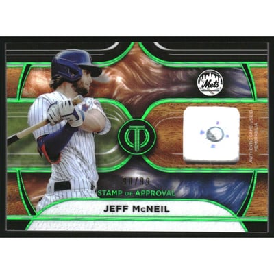 2022 Topps Tribute Stamp of Approval Relics Green #SOAJM Jeff McNeil