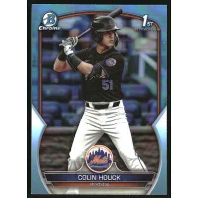 2023 Bowman Chrome Draft Sky Blue Refractors #BDC175 Colin Houck