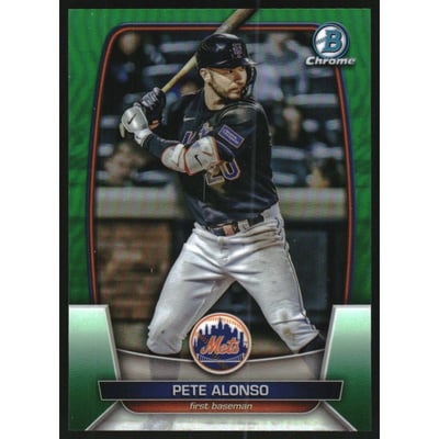 2023 Bowman Chrome Green Refractors #39 Pete Alonso