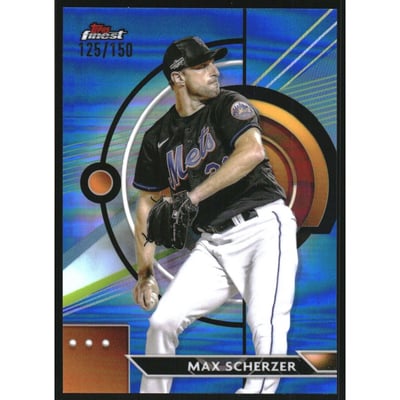 2023 Finest Blue Refractors #93 Max Scherzer